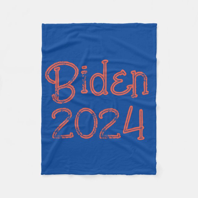 Polaire Biden 2024 simple couverture bleue (Devant)