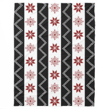 Blanc rouge chic d'hiver + Couverture noire de