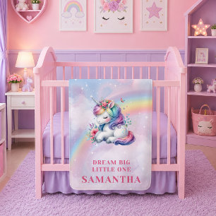 Polaire Cadeau de couverture de bébé licorne pastel magiqu
