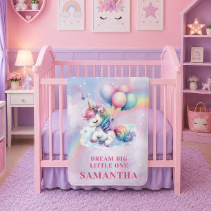 Polaire Cadeau de couverture de bébé licorne pastel tendan