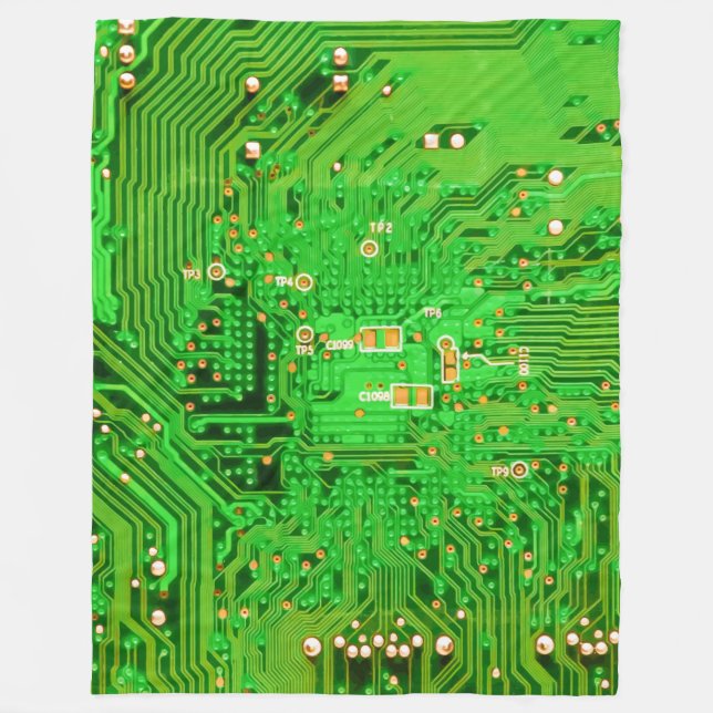 Polaire Carte de circuit informatique - Couverture en pola (Devant)