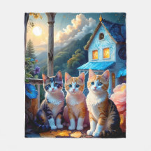 Chatons en laine à câliner Câlin avec couverture
