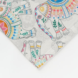 Polaire Coloré éléphant Boho Imprimer couverture