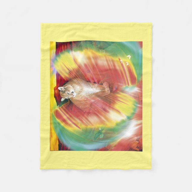 Polaire Cougar Mountain Lion de couverture Décor (Devant)