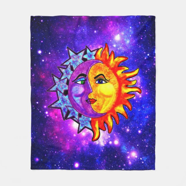 Polaire Couverture 50x60 d'ouatine de lune de Sun (Devant)