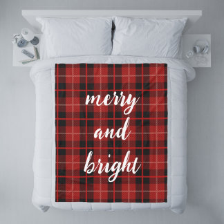 Polaire Couverture à carreaux Noël joyeux et lumineux