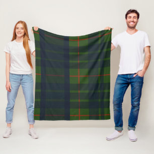 Polaire Couverture à carreaux tartan bleu vert et rouge