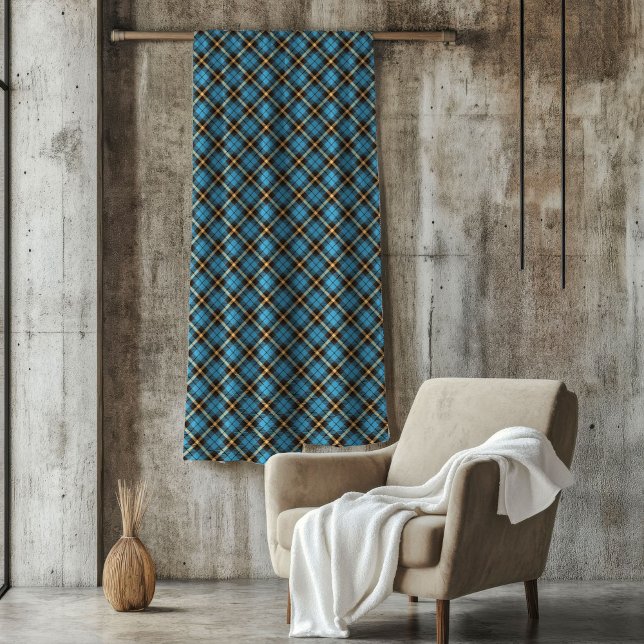 Polaire Couverture À damiers jaune bleu pour moments douce (Blue Yellow Checkered Blanket for Snug Moments)