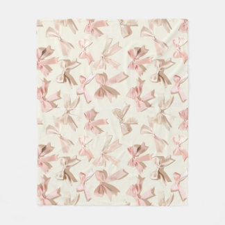 Polaire Couverture à motif ruban rose blush | Féminine Dou
