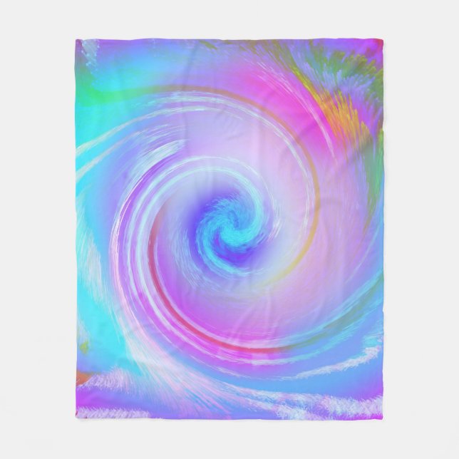Polaire Couverture Abstraite Tourbillon Pastel (Devant)