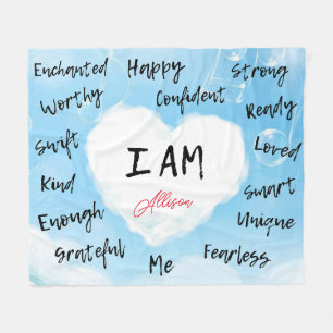 Polaire Couverture Affirmations personnalisées