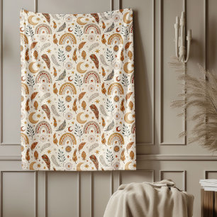 Polaire Couverture Arc-en-ciel Boho confortable aux tons d