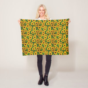 Polaire Couverture artistique tournesol jaune vif