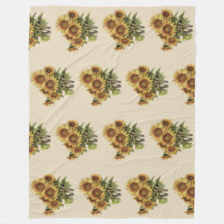 Polaire Couverture avec des tournesols