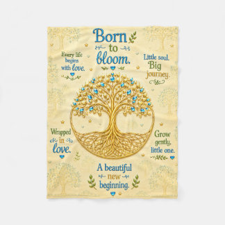 Polaire Couverture bébé arbre de vie en fleece