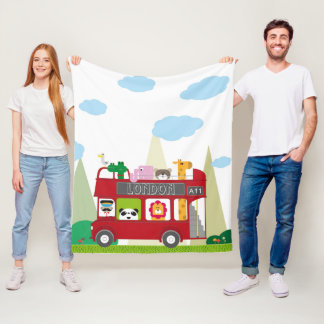 Polaire Couverture bébé du bus de Londres