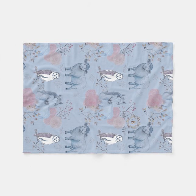 Polaire Couverture bébé en bois Art (Devant (Horizontal))