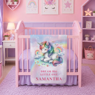 Polaire Couverture bébé Gi Licorne Pastel Brillante Jour M