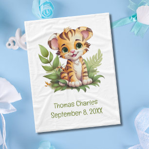 Polaire Couverture bébé Safari personnalisée dans la jungl