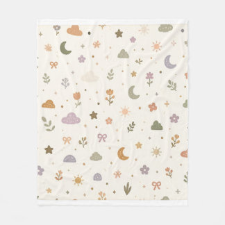 Polaire Couverture bébé unisexe Jardin céleste | Bohème Te