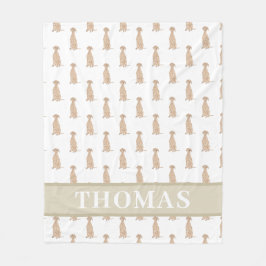 Polaire Couverture bébé Vizsla personnalisée rose et blanc