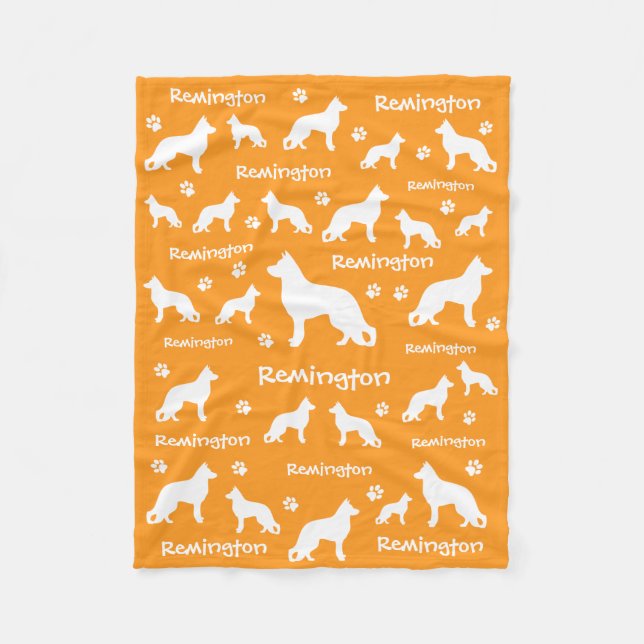 Polaire Couverture bergère allemande | Cadeau Loyal et Amo (Devant)