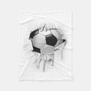 Polaire Couverture blanche déchirée d'ouatine du footbal