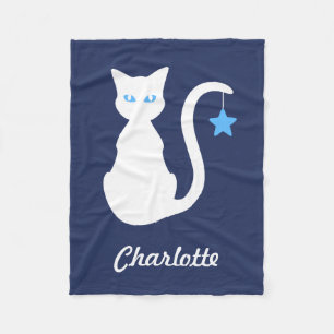 Polaire Couverture blanche d'ouatine de chat