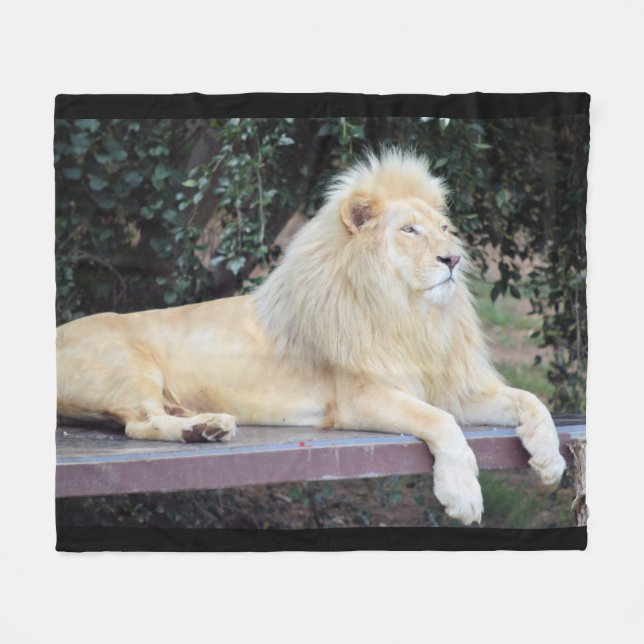 Polaire Couverture blanche d'ouatine de lion (Devant (Horizontal))