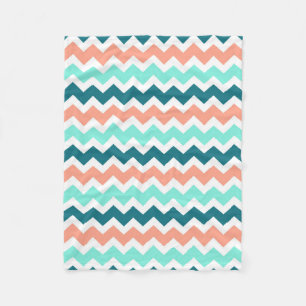 Polaire Couverture bleue de corail turquoise de motif de