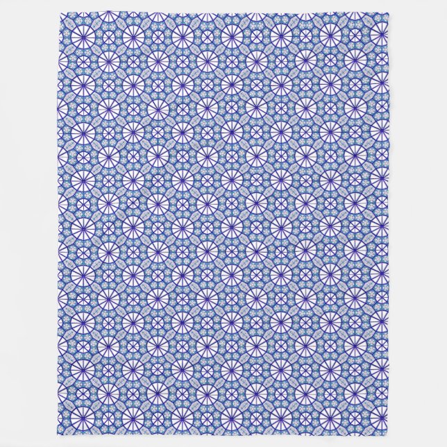 Polaire Couverture bleue de tuile d'Iznik (Devant)