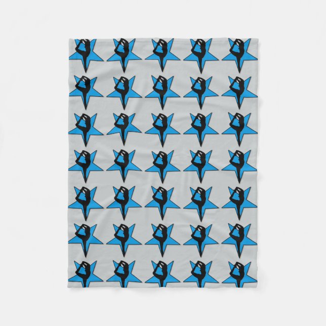 Polaire Couverture bleue d'ouatine de pom-pom girl (Devant)