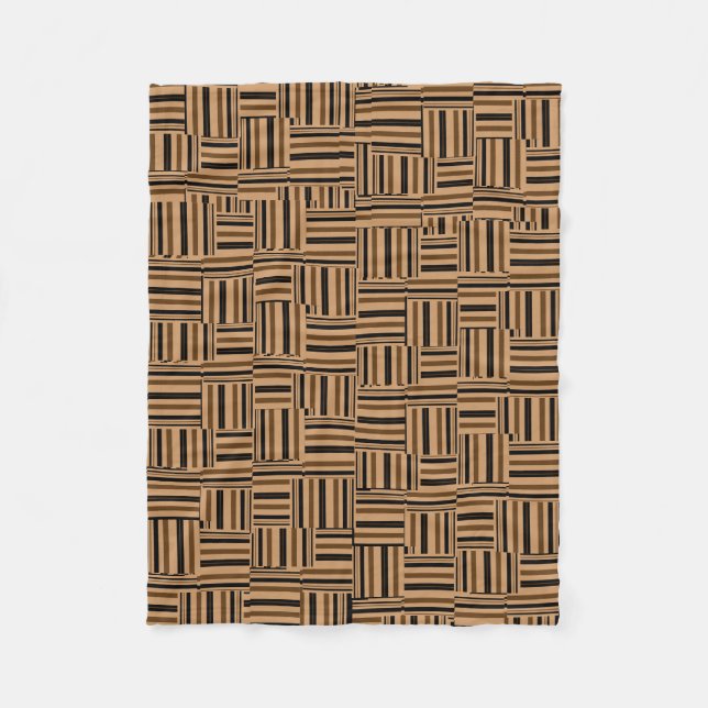 Polaire Couverture Brown et noire de contemporain (Devant)