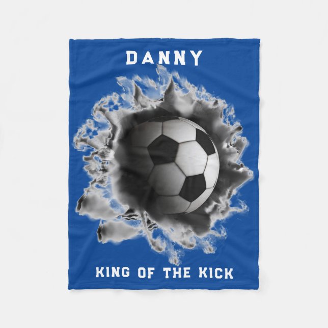 Polaire Couverture cadeau de soccer personnalisée (Devant)