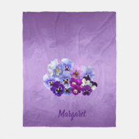 Couverture Cadeau Florale de Pensées Violettes Jol
