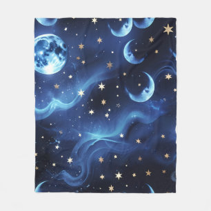 Polaire Couverture Céleste Lune Bleu Saphir – Luxe Sans Co