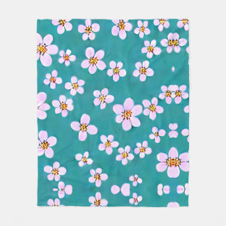 Polaire Couverture cerise en fleurs