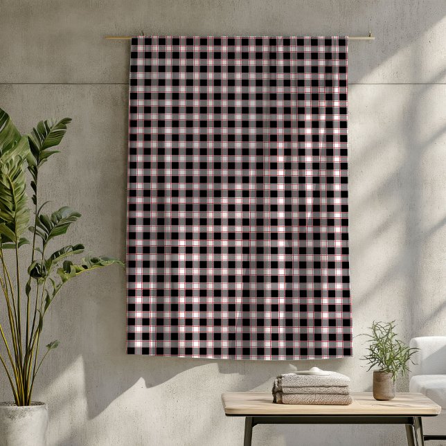 Polaire Couverture confortable rouge noir plaid pour Cabin (Cozy Red Black Plaid Blanket for Cabin or Campfire)