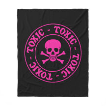 Couverture crâne rose toxique