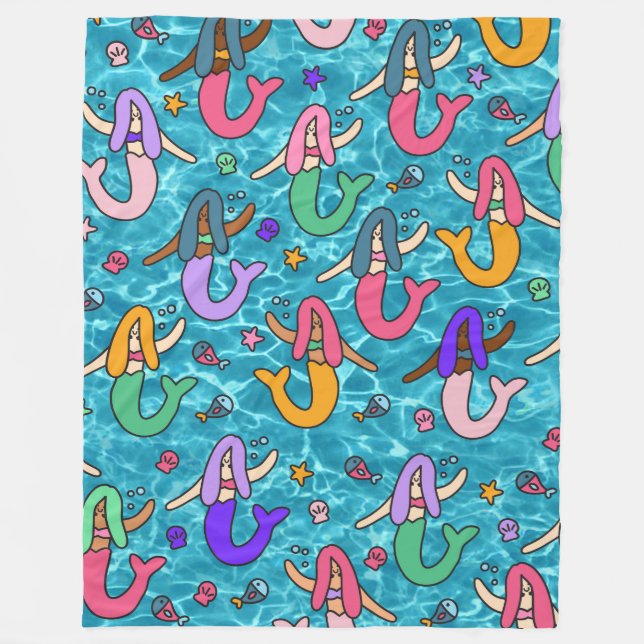 Polaire couverture d'amis de sirène (Devant)