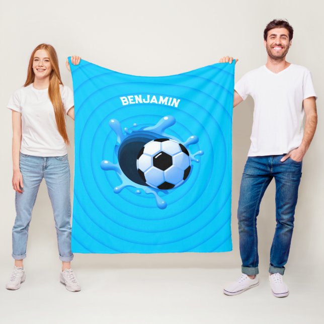 Polaire Couverture de balle de soccer personnalisée (En situation)