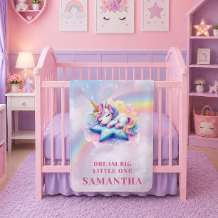 Polaire Couverture de bébé cadeau Licorne Pastel Whimsical