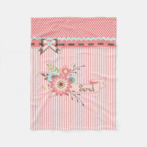 Couverture de bébé d'ouatine personnalisée joli