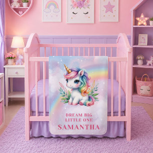 Polaire Couverture de bébé Licorne Pastel Enchantée pour u