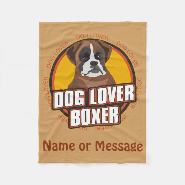 Polaire Couverture de boîte Amoureux des chiens Nom person (Devant)