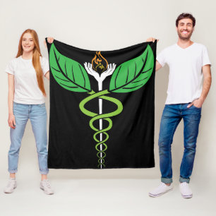 Polaire Couverture de caducée de médecin de naturopathiq