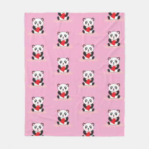 Polaire Couverture de chasse Kawaii Panda pour enfants