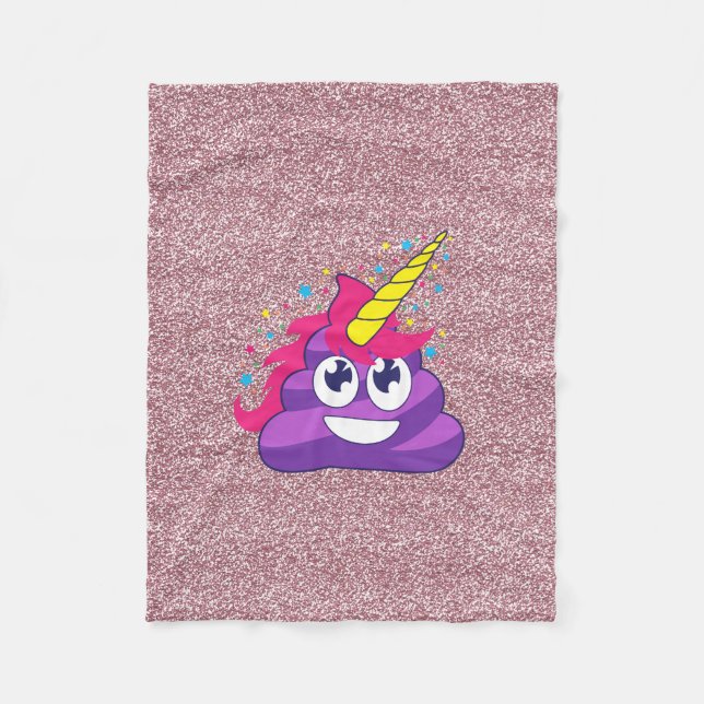 Polaire Couverture de dunette de licorne d'Emoji de (Devant)
