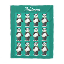 Couverture de flanelle de Panda précieuse