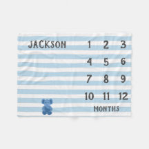 Couverture de jalon moderne Blue Elephant Baby
